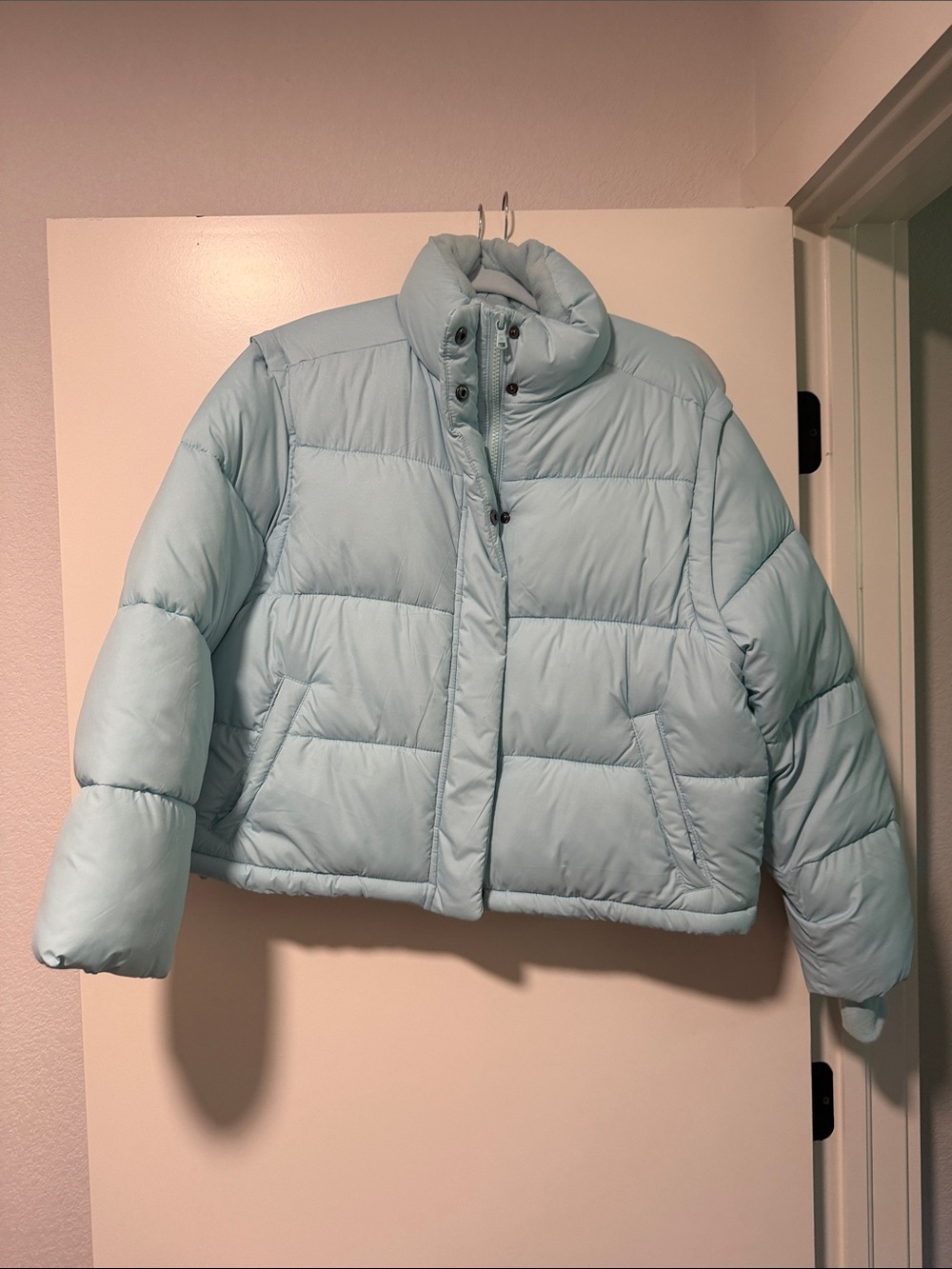 Hollister Light Blue Puffer Jacket